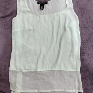 XS sheer mint blue tank